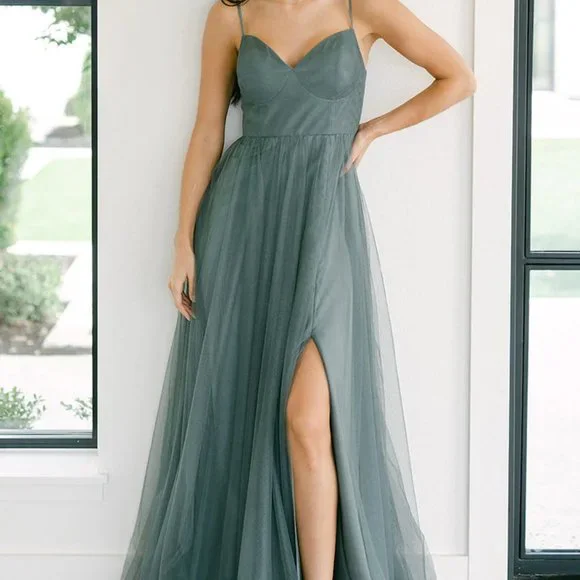 revelry beaded dress Blair Satin Dress